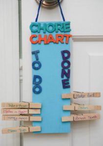 clothespin chore chart